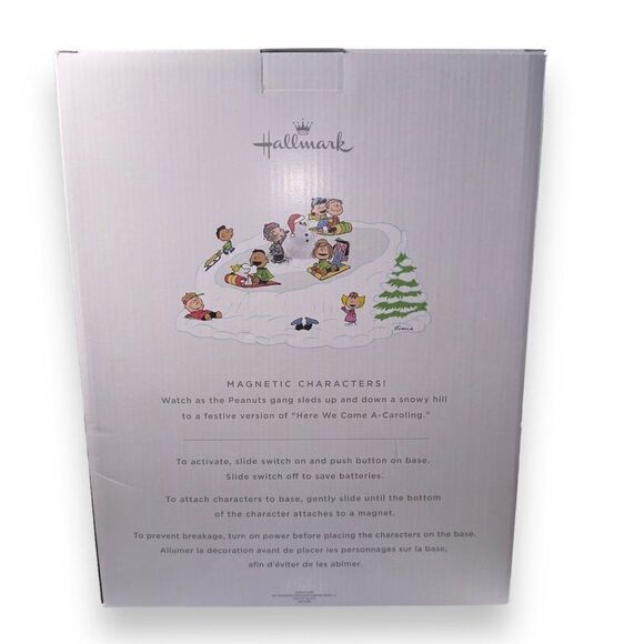 Hallmark 2023 Snoopy Peanuts Sledding Table Figurine with Sound and Motion - Picture 2 of 6
